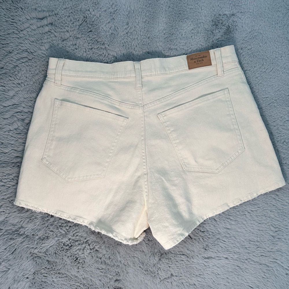 abercrombie light khaki curve love mom shorts